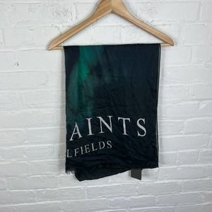All Saints Black and Green Scarf